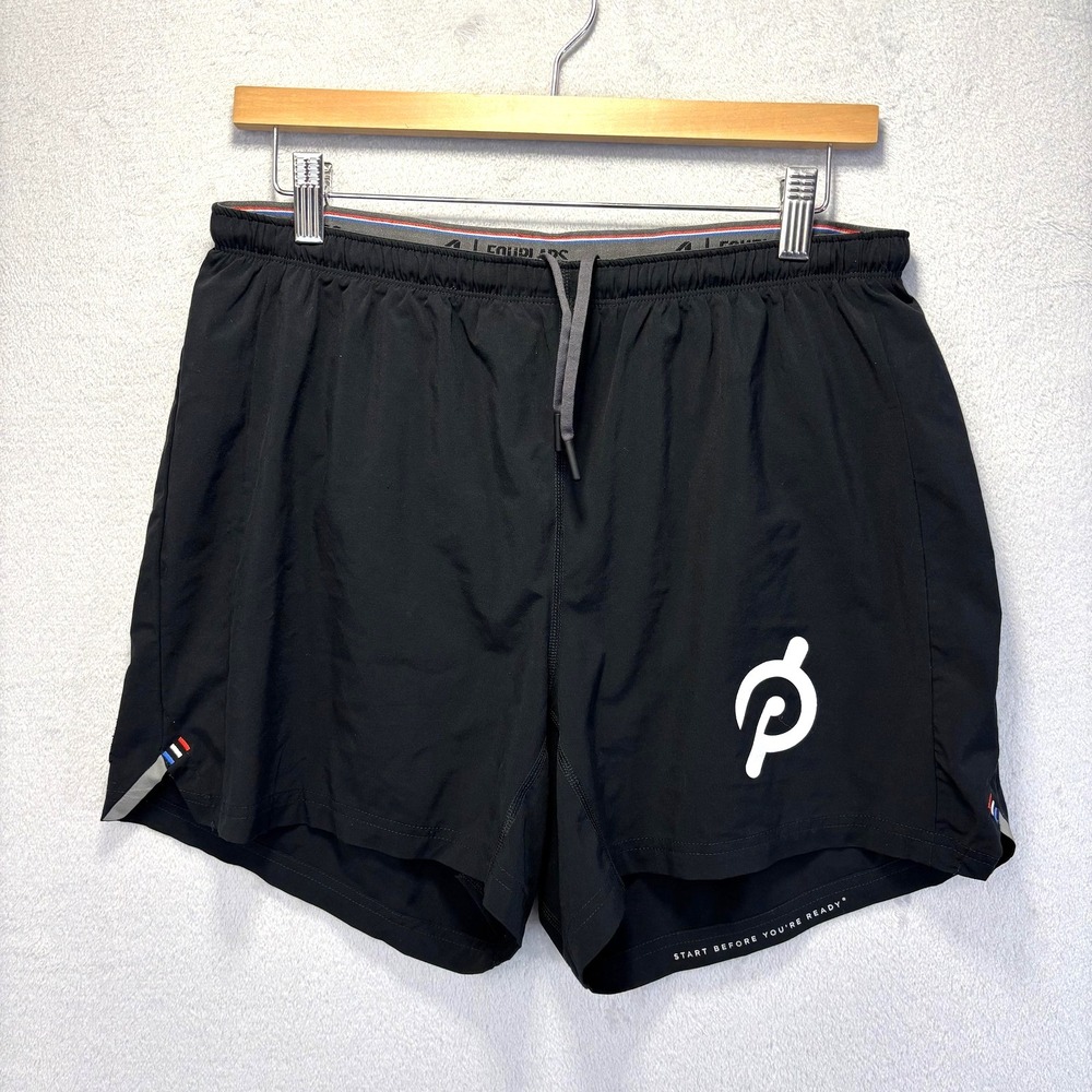 Fourlaps X Peloton Running Shorts Mens Medium Black 5" Inseam Lined Athletic